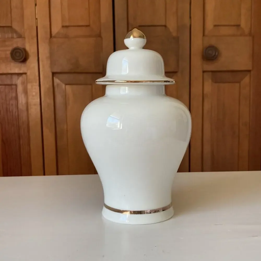 Vintage Handpainted Porcelain Ginger Jar Made in Japan